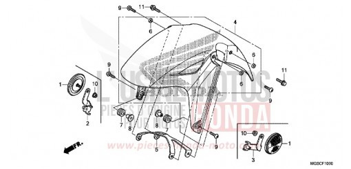 FRONT FENDER NC700DC de 2012